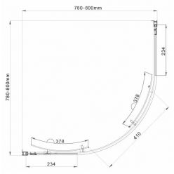 Душевой уголок Vincea Garda VSQ-1G800CL