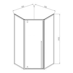 Душевой уголок Vincea Penta VSP-3P900CL