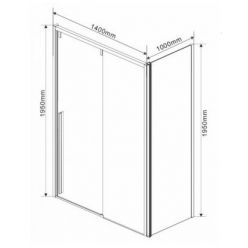 Душевой уголок Vincea Lugano VSR-1L1014CLB-1