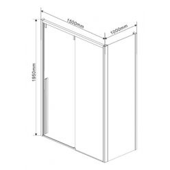 Душевой уголок Vincea Lugano VSR-1L1015CL-1