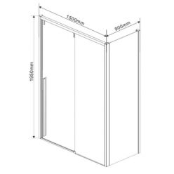 Душевой уголок Vincea Lugano VSR-1L9015CL-1