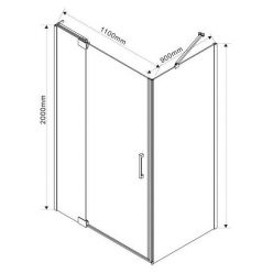 Душевой уголок Vincea Extra VSR-1E101190CL