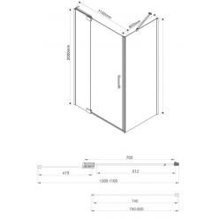 Душевой уголок Vincea Extra VSR-1E101180CL