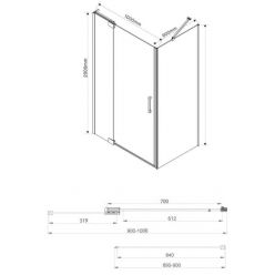 Душевой уголок Vincea Extra VSR-1E901090CL