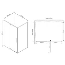 Душевой уголок Vincea Slim VPR-2SL9012CLB-L