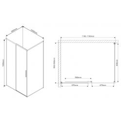 Душевой уголок Vincea Slim VSR-2SL9012CLB-L