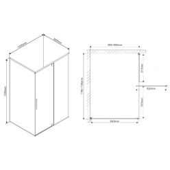 Душевой уголок Vincea Slim VPR-2SL9012CL-R