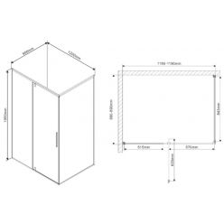 Душевой уголок Vincea Slim VPR-2SL9012CL-L