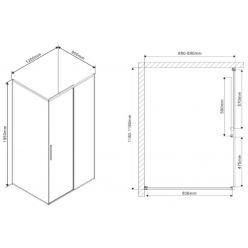 Душевой уголок Vincea Slim VSR-2SL9012CL-R