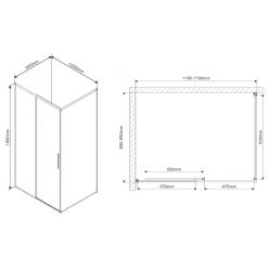 Душевой уголок Vincea Slim VSR-2SL9012CL-L