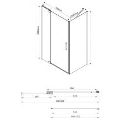 Душевой уголок Vincea Extra VSR-1E809010CL