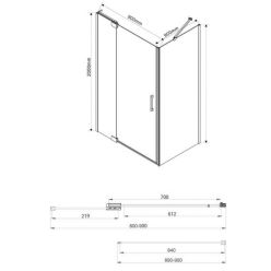 Душевой уголок Vincea Extra VSR-1E809090CL