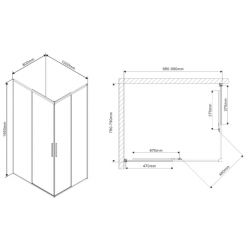 Душевой уголок Vincea Slim VSS-2SL8010CL-L