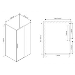 Душевой уголок Vincea Slim VSR-2SL8010CL-R