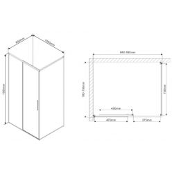 Душевой уголок Vincea Slim VSR-2SL8010CL-L