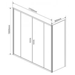 Душевой уголок Vincea Garda VSR-1G29017CL