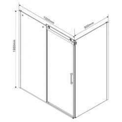 Душевой уголок Vincea Como VSR-1C8015CL
