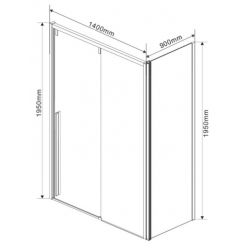 Душевой уголок Vincea Lugano VSR-1L9014CLB-1
