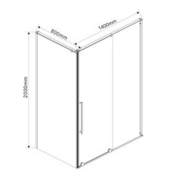 Душевой уголок Vincea Arno VSR-1A8014CL