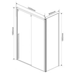 Душевой уголок Vincea Lugano VSR-1L8012CLB-1