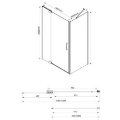 Душевой уголок Vincea Extra VSR-1E111210CL