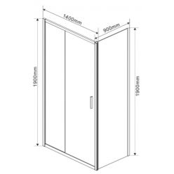 Душевой уголок Vincea Garda VSR-1G9014CLB
