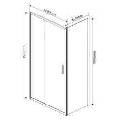 Душевой уголок Vincea Garda VSR-1G8014CLB