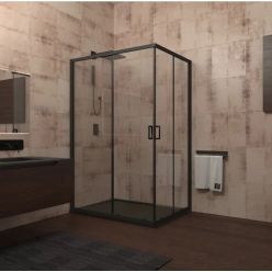 Душевой уголок Veconi Rovigo RV-14 120x80 прозрачные стекла / черный профиль