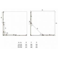 Душевой уголок Veconi Rovigo RV-47 90x90 прозрачные стекла