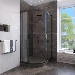 Душевой уголок Veconi Rovigo RV-107B 80x80 прозрачные стекла
