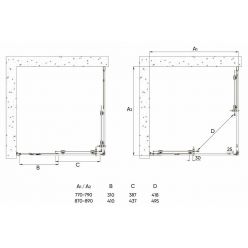 Душевой уголок Veconi Rovigo RV-113 80x80 прозрачные стекла