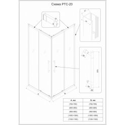 Душевой уголок Veconi Premium Trento PTC-20G 80х80