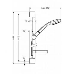 Душевой набор Hansgrohe Croma 100 Mono/Unica C 27724000