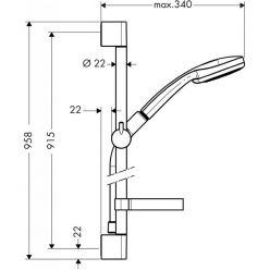 Душевой набор Hansgrohe Croma 100 Multi/Unica C 27774000