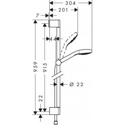 Душевой набор Hansgrohe Croma Select E Vario 26592400