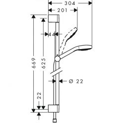 Душевой набор Hansgrohe Croma Select S Multi 26560400