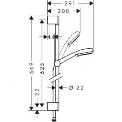 Душевой набор Hansgrohe Crometta 100 Multi 26650400