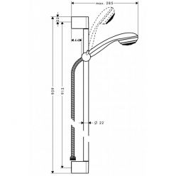 Душевой набор Hansgrohe Crometta Mono/Unica Crometta 27729000