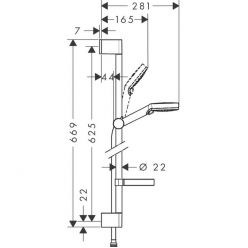 Душевой набор Hansgrohe Crometta Vario и мыльницей Casetta 65, белый/хром 26553400