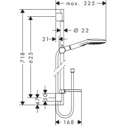 Душевой набор Hansgrohe Raindance Select E 120 3jet/Unica S Puro 26620400