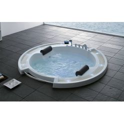 Гидромассажная ванна Gemy G9060 K 210х210х80 (гидромассаж, аэромассаж, электр.пульт, хромотерапия)