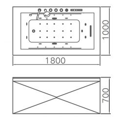 Акриловая ванна Gemy G9258