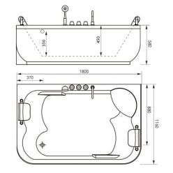 Акриловая ванна Gemy G9085 B