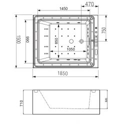 Акриловая ванна Gemy G9268 K