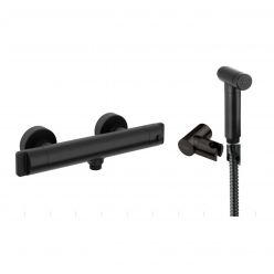 Смеситель термостатический с гигиеническим душем Deante Nero BCHSN4BT-4 черный
