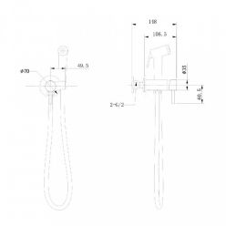 Смеситель с гигиеническим душем Bravat D9151BW-ENG черный