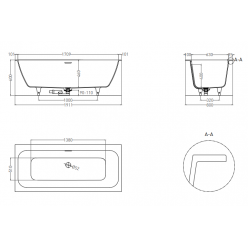 103311M Ванна Salini ORLANDA AXIS KIT 190x80 (S-Sense, матовый)