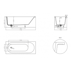 Ванна Salini ORNELLA KIT 170х70 (S-Stone, матовый) 102423M 