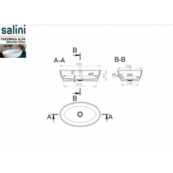 110621M Раковина накладная Salini ALDA 01 (S-Stone, матовый)
