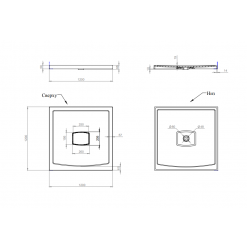 Душевой поддон Salini PESARO 120x120 (S-Sense, глянец)